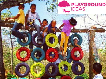 Photo of kids playing on a playground.