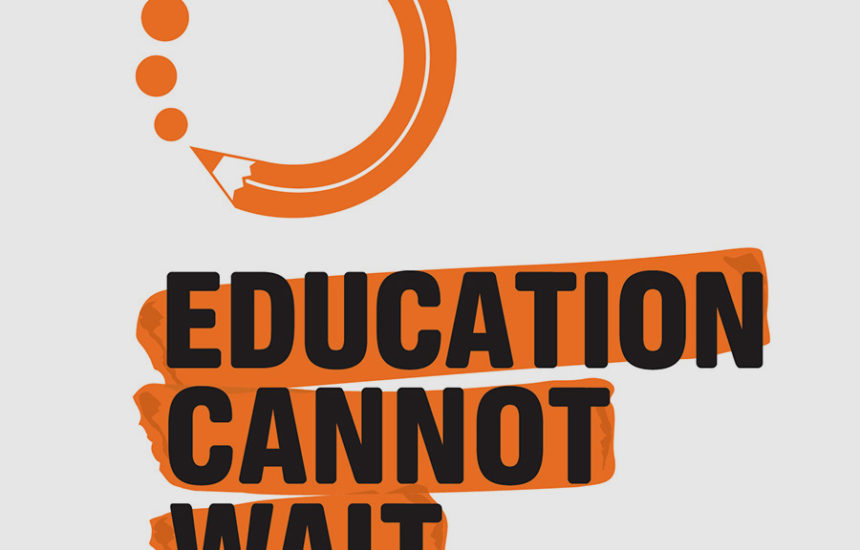 Education Cannot Wait Logo with Gray Background