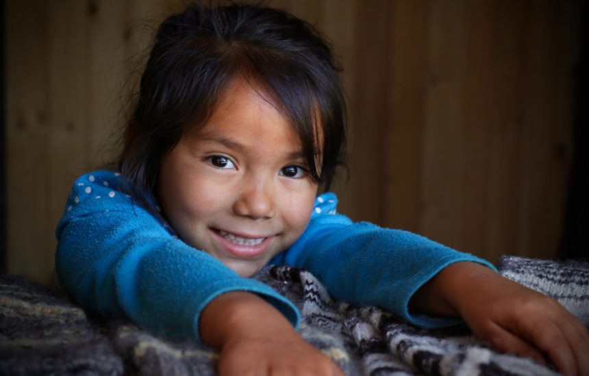 Girl smiling at the camera