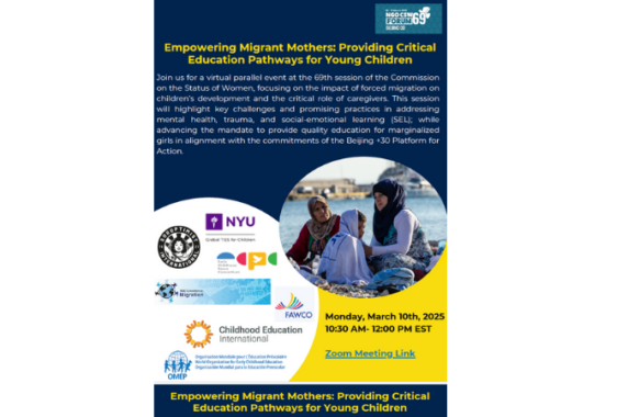 Empowering Migrant Mothers event flyer.